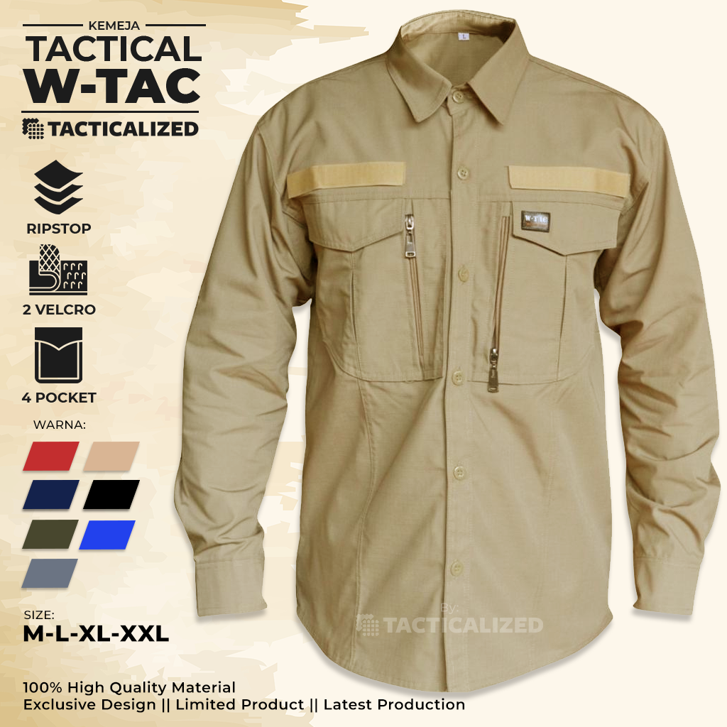 Kemeja Tactical W-TAC Panjang